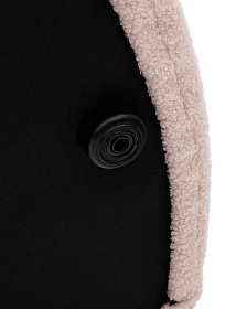 Kaeli Пуф для ног со съемным чехлом из розового букле Ø 90