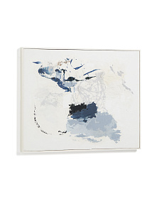 Erale Абстрактная картина ручной работы в серо-синих тонах, размер 80 x 100 см