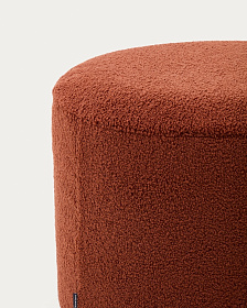 Kaeli Пуф для ног со съемным чехлом из терракотового букле Ø 60