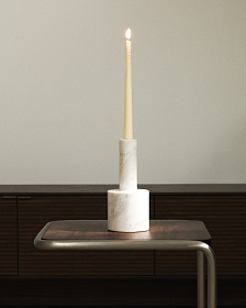 Подсвечник Zalvori из белого мрамора 23 см