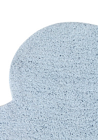 Ковер облако с подушкой (голубое) 110*170