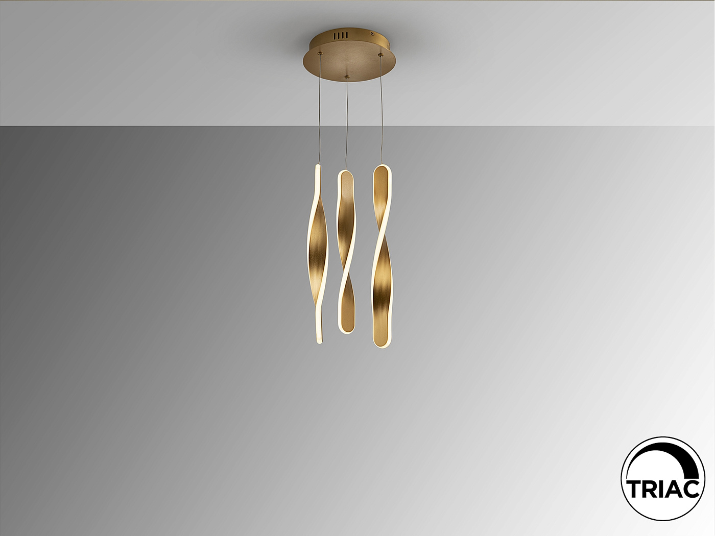 Люстра Twist 3L золотая