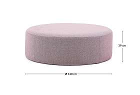 Пуф Kaeli фиолетовый со съемным чехлом Ø120 см