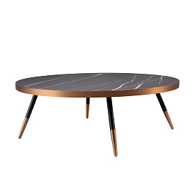 Круглый журнальный столик из стали и керамики CT1015-3AA /2068
