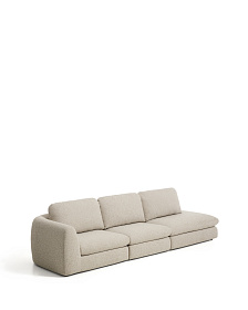 Четырехместный диван Vera с правым торцевым модулем, бежевый, 322 см
