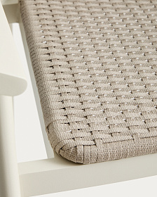 Уличный барный стул Erice из алюминия и веревки цвета экрю, 75 см