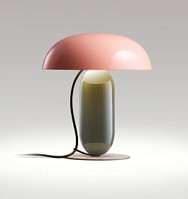 Настольная лампа Gambosa M розовый/коричнево-серый