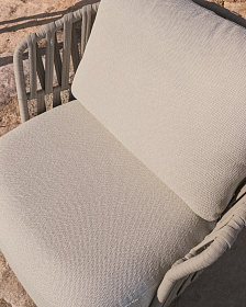 Уличное кресло Osani из алюминия цвета экрю и веревки цвета таупе