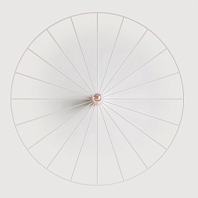 Бра Wheel 90 см белый + цоколь 5 см белый
