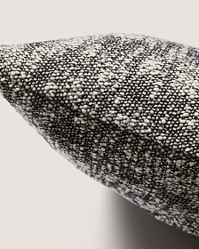 Чехол для подушки Mevia из льна и хлопка бежевого и черного цветов, 50 x 50 см