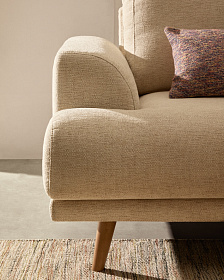 Karin Двухместный белый диван с ножками из массива бука 210 см