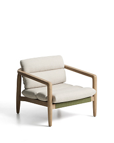 Уличное кресло Menfi из массива акации и зеленой веревки