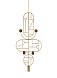 Подвесной светильник Wooden Dots WDS15 Gold/walnut