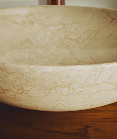 Раковина Darnen из бежевого мрамора Ø 40 см