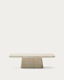 Журнальный столик Drasi из цемента с отделкой под травертин 140 x 70 см