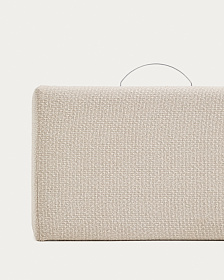 Основание кровати Nelzi из шенилла цвета экрю для матраса 160 x 200 см