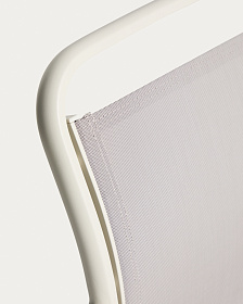 Уличный стул Luri из алюминия цвета экрю и бежевого текстиля