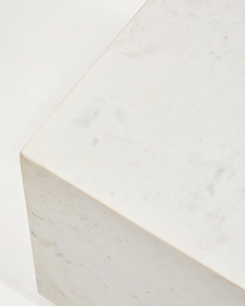Приставной столик Sorein из белого мрамора 40 x 40 см