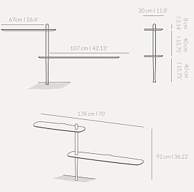 Полка настенная Unica Configuration 03