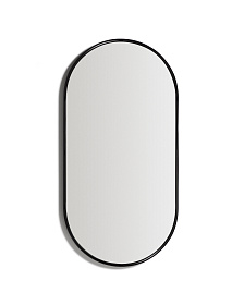 Овальное черное металлическое зеркало Noral Ø60,5 x 120 см