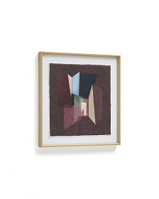 Многоцветная картина Veluni из переработанной бумаги 60 x 60 см