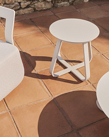 Уличный столик Tamaris из алюминия цвета экрю Ø48 см