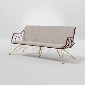 Уличный 3-х местный диван Rhombus