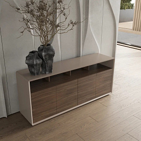 Сервант OLIMAR шпон ореха F (V36F), матовый лак RAL 0757010