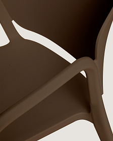 Уличный стул Ania темно-коричневый пластиковый