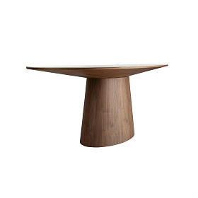 Овальный обеденный стол 1177 с мраморной керамикой и орехом