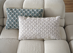 Подушка Silai голубой - светло-серый 60x35