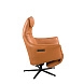 Вращающееся кресло из коричневой кожи модель 5137