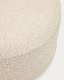 Kaeli Пуф для ног со съемным чехлом из экрю букле Ø 60