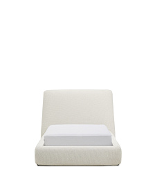 Кровать Martina со съемным чехлом из шенилла цвета экрю 90 x 200