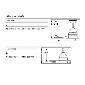 Вентилятор ALO DC Ш1520MM  белый / древесный 3 PALAS 