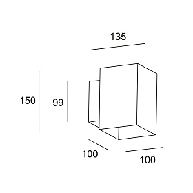 Бра уличное Afrodita Power LED Double Emission 21.6W 3000K ON-OFF Gris 1324lm