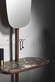 Консоль с зеркалом Momentos мрамор Emperador / орех