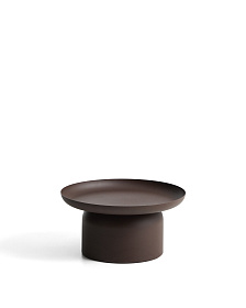 Уличный столик Arcola из темно-коричневого алюминия, диаметр 70 см