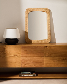 Зеркало из ротанга Zilna 38 x 59 см
