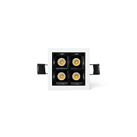 Встраиваемый светильник TROOP 4x2W бело-черный 48є 3000K CRI90