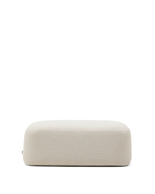 Пуф Martina из шенилла цвета экрю 123 x 85 см