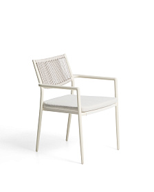 Уличный стул Argasi из алюминия бежевого цвета и веревки