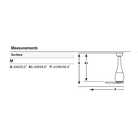 Матово-белый / прозрачный потолочный вентилятор Eterfan 128 см