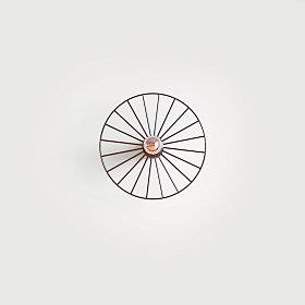 Бра Wheel 30 см черный + цоколь 5 см черный