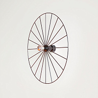 Бра Wheel 60 cm черный + цоколь 10 cm черный