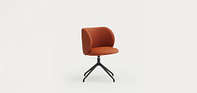 Поворотный стул Mogi терракотовый с черными ножками