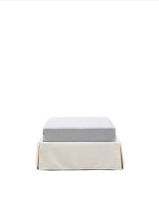 Основание кровати Jaira со съемным чехлом из белого шенилла для матраса 90 х 200 см