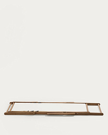 Cкладное кресло Vilara для улицы из акации и текстиля белого цвета