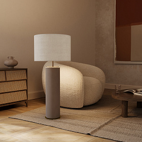 Настольная лампа Amec NAC139 золотой металл + абажур 1251