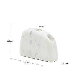 Signe Подсвечник из белого мрамора среднего размера 10 см
